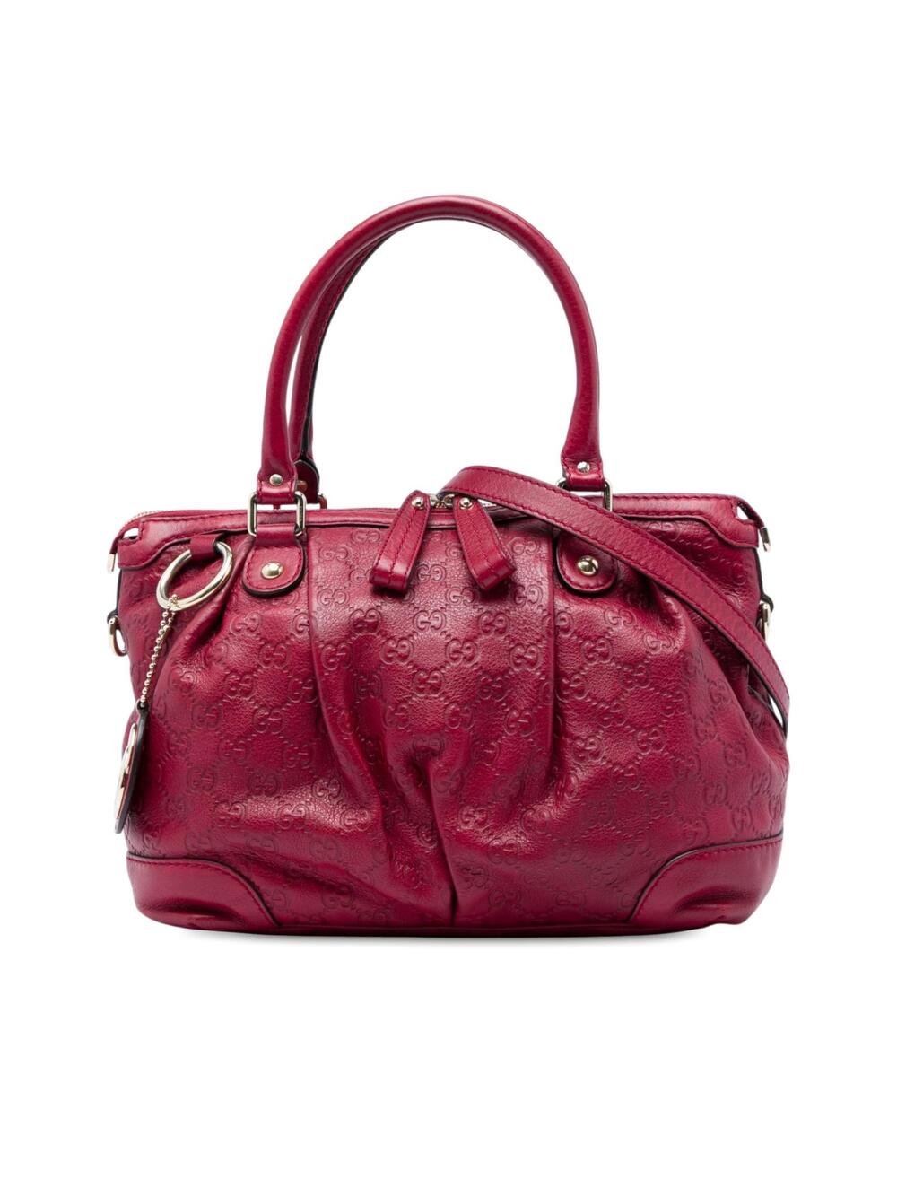 Gucci Ssima Sukey Satchel Pre-Loved Red #343654G56B